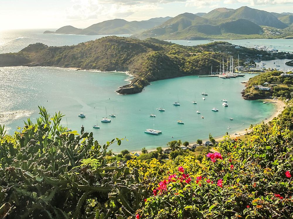 The view over English Harbour from Shirley Heights, Antigua