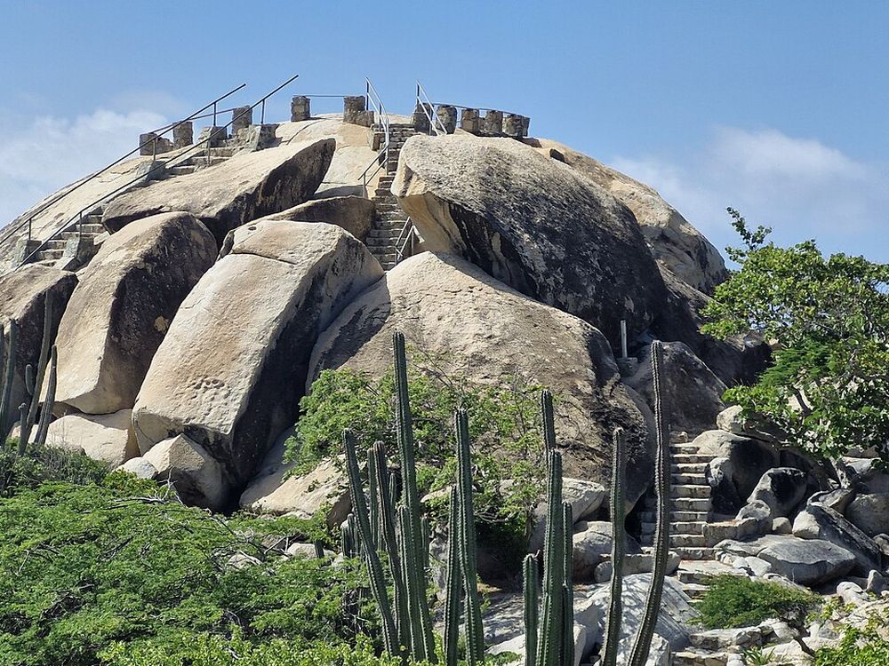 As formações rochosas de Casibari, Centro da ilha, perto do Hooiberg