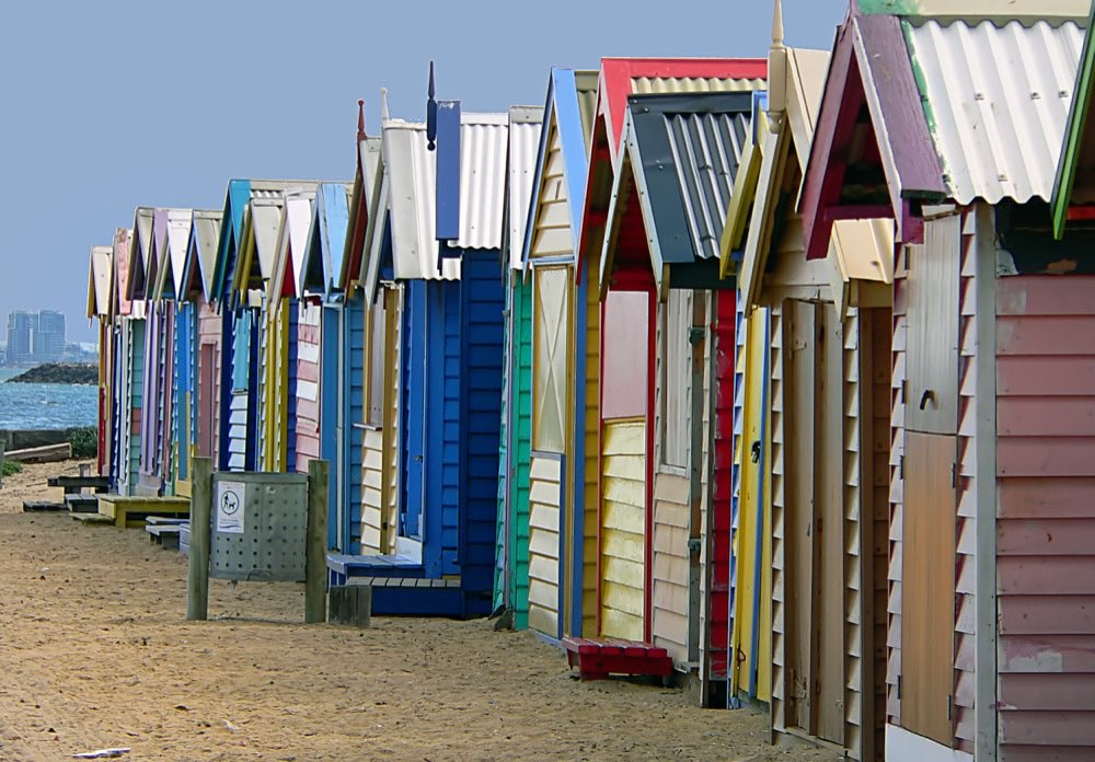 Brighton bathing boxes, Brighton Beach
