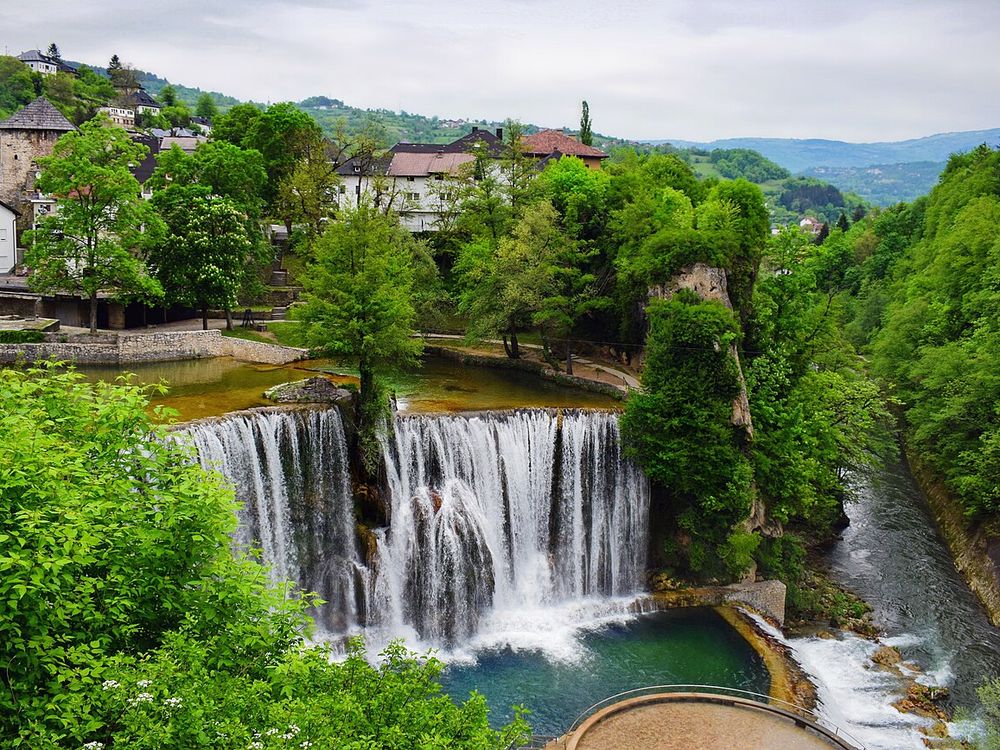 Der Wasserfall der Pliva, Jajce