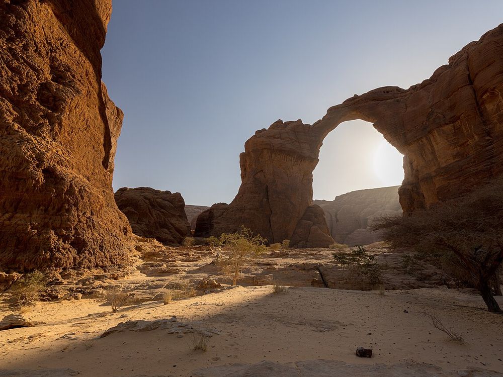 Os arcos do Ennedi, Planalto do Ennedi, nordeste do Chade