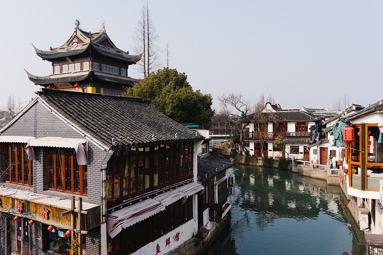 Zhujiajiao, Qingpu, about an hour from the centre