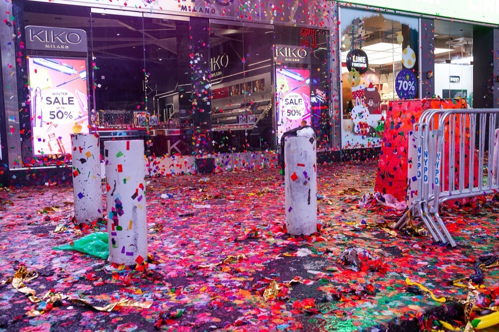 The morning after, Times Square