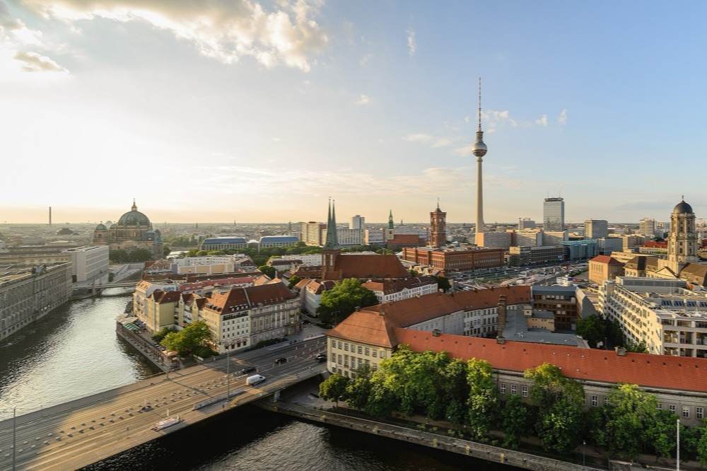 The TV Tower and the Spree, Alexanderplatz and Mitte