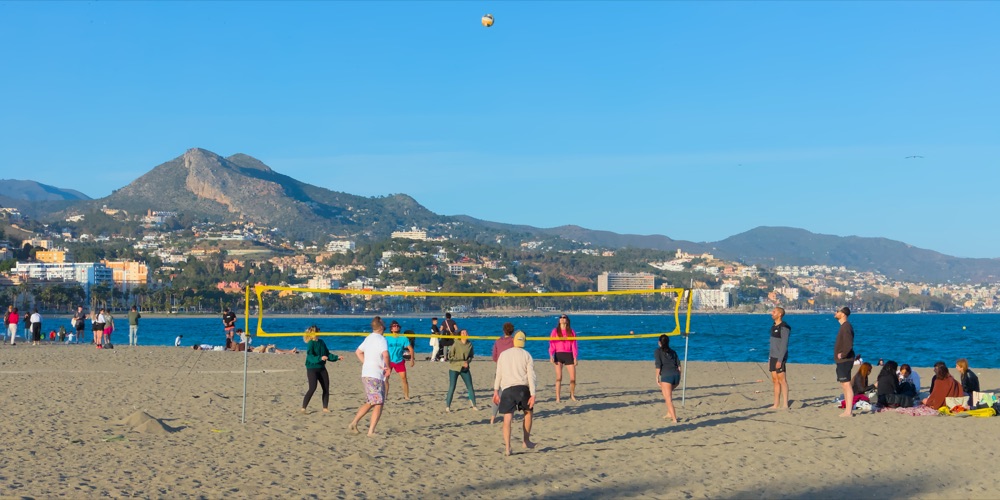 La Malagueta beach, East of the port