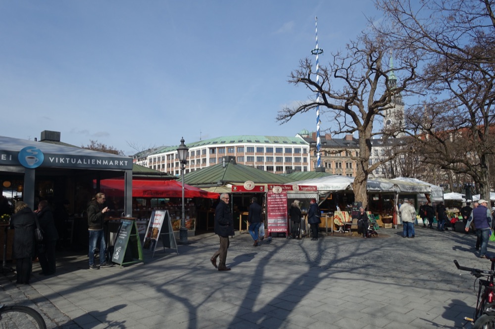 The Viktualienmarkt, A few minutes south of Marienplatz