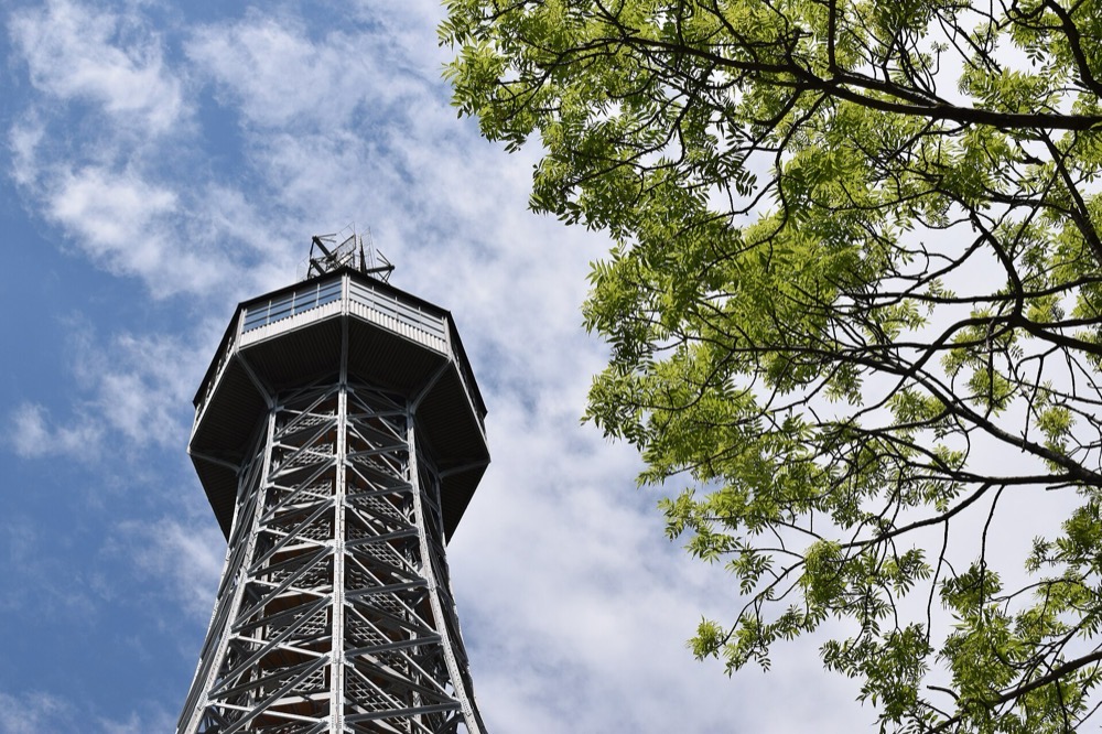Petrin Hill and its tower, Mala Strana