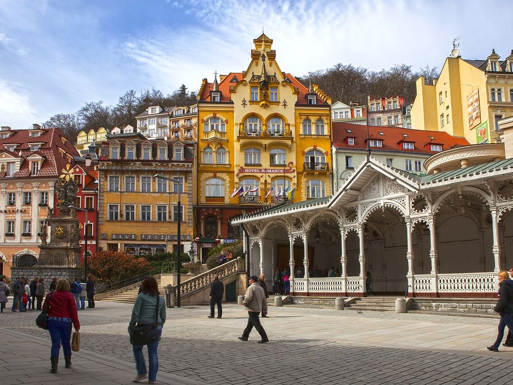 Las columnatas de Karlovy Vary, Bohemia Occidental