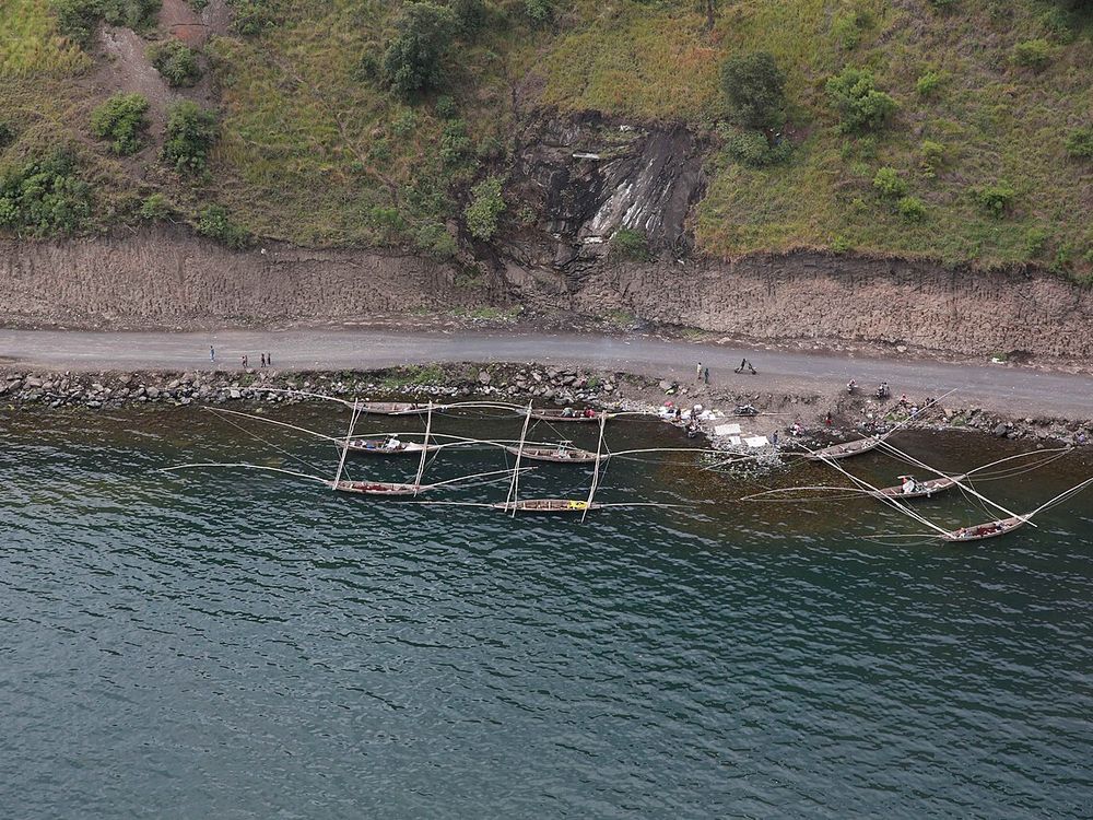 Il lago Kivu a Goma, Nord Kivu