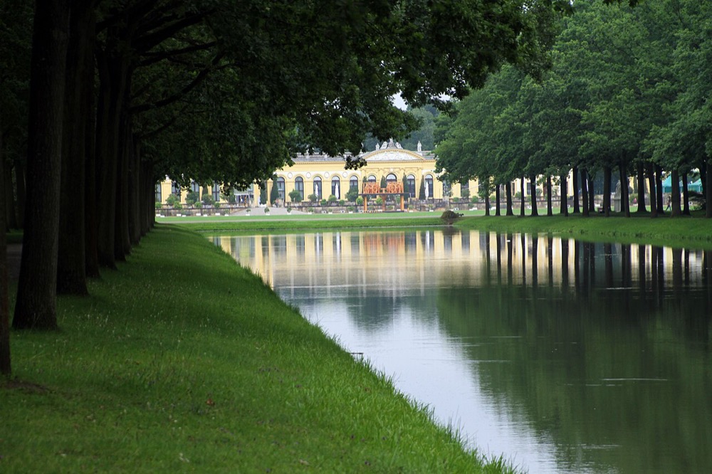 Orangerie and Karlsaue, Fulda riverbank, Kassel