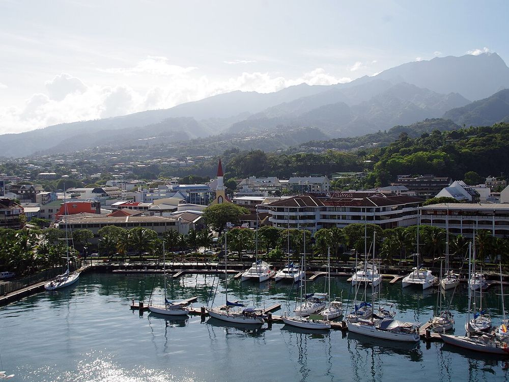 El puerto y el mercado de Papeete, Papeete, Tahití