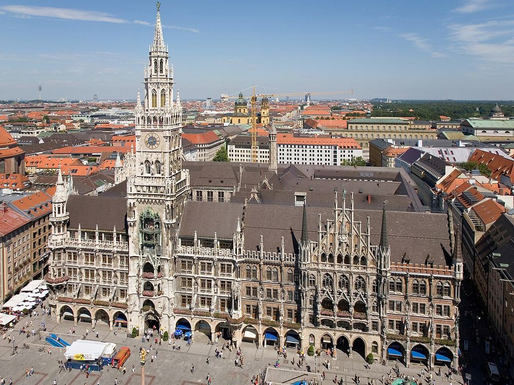 De Marienplatz en het Neues Rathaus, München