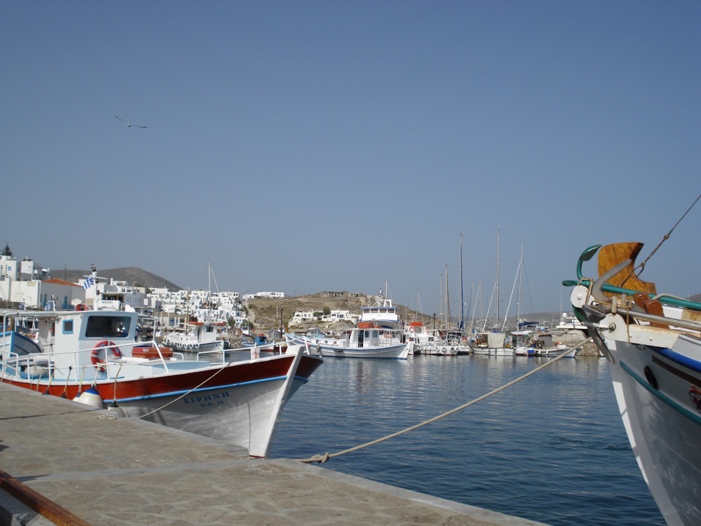 Fishing boats in the harbour of Naoussa on Paros