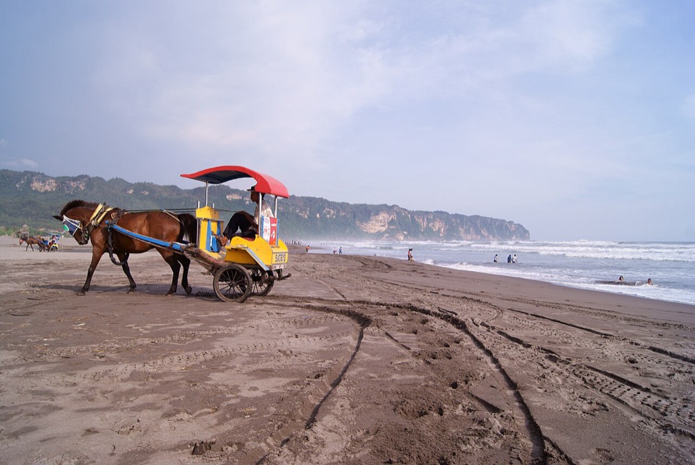 Parangtritis, the south coast, about an hour south