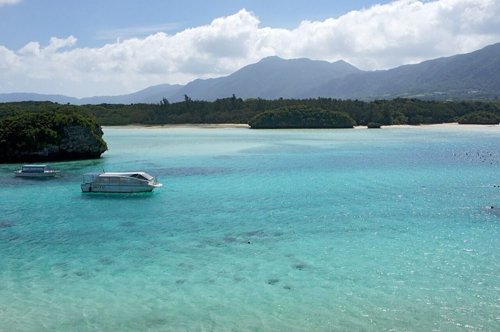 Kabira Bay, Ishigaki Island, a flight from Naha