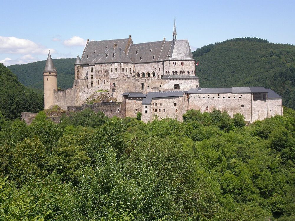 Il castello di Vianden, Vianden, nelle Ardenne
