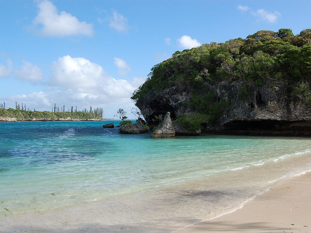A baía de Kanumera, Kuto, Île des Pins