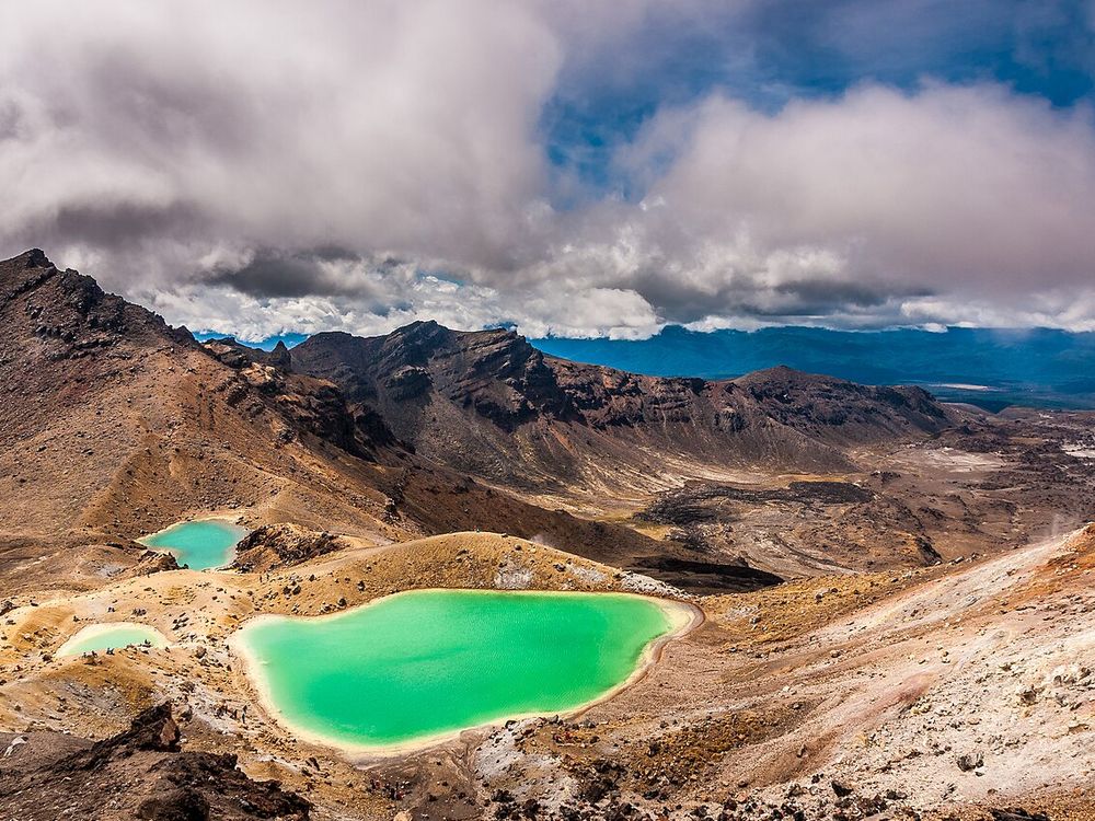 Els llacs esmeralda, creuament alpí de Tongariro, Parc Nacional de Tongariro