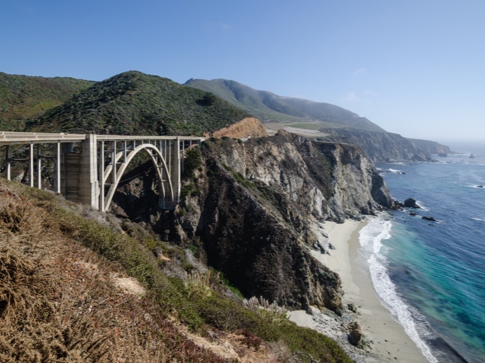 Bixby Creek Bridge on Highway 1 at Big Sur, California