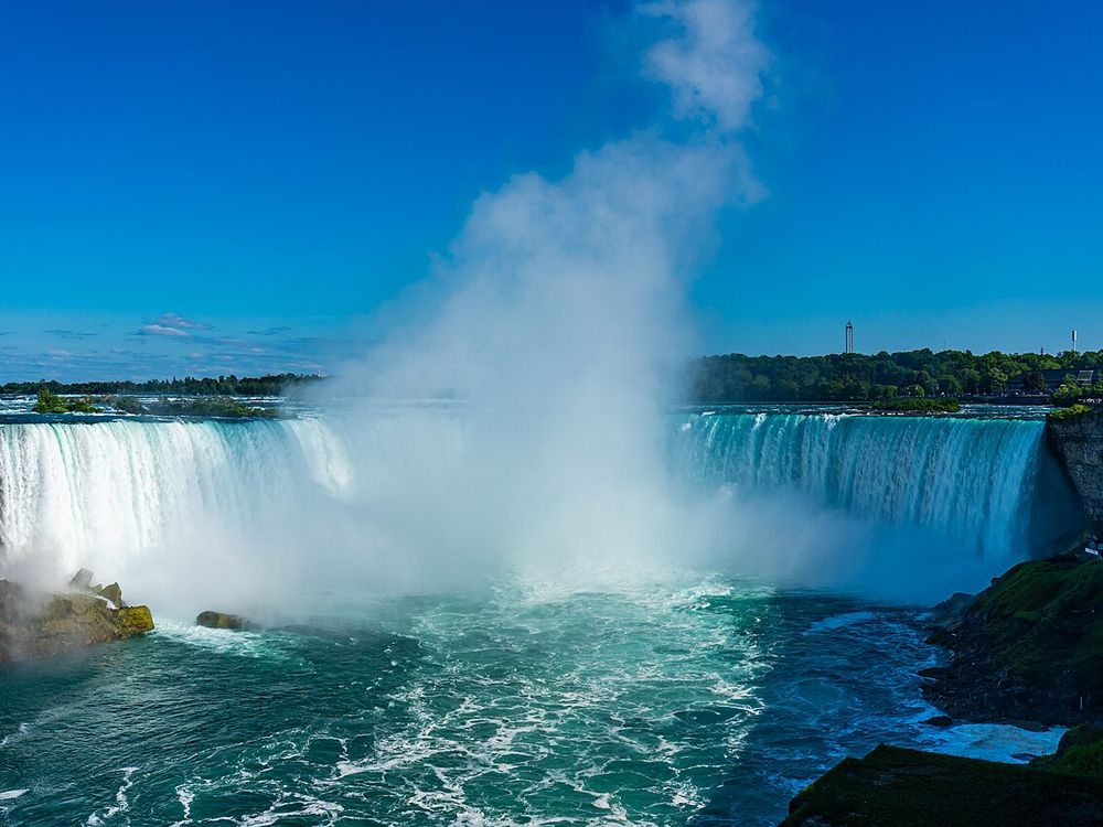 Las cataratas Horseshoe, Cataratas del Niágara, Ontario y Nueva York