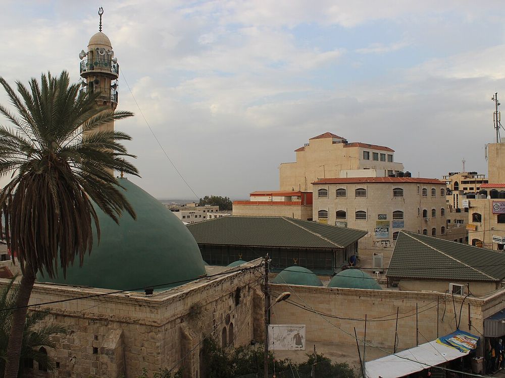 A Grande Mesquita e o mercado antigo, Jenin