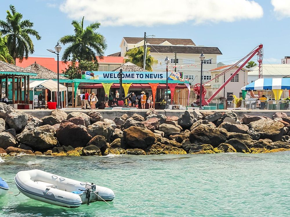 Il molo dei traghetti di Charlestown, Charlestown, Nevis