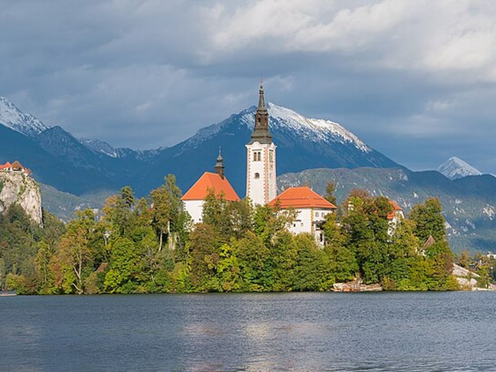 Il lago di Bled e la chiesa sull'isola, Bled