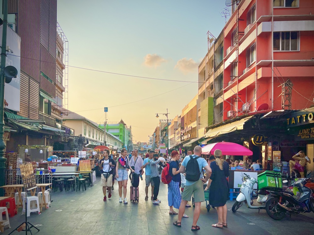 Khao San Road in Bangkok by day