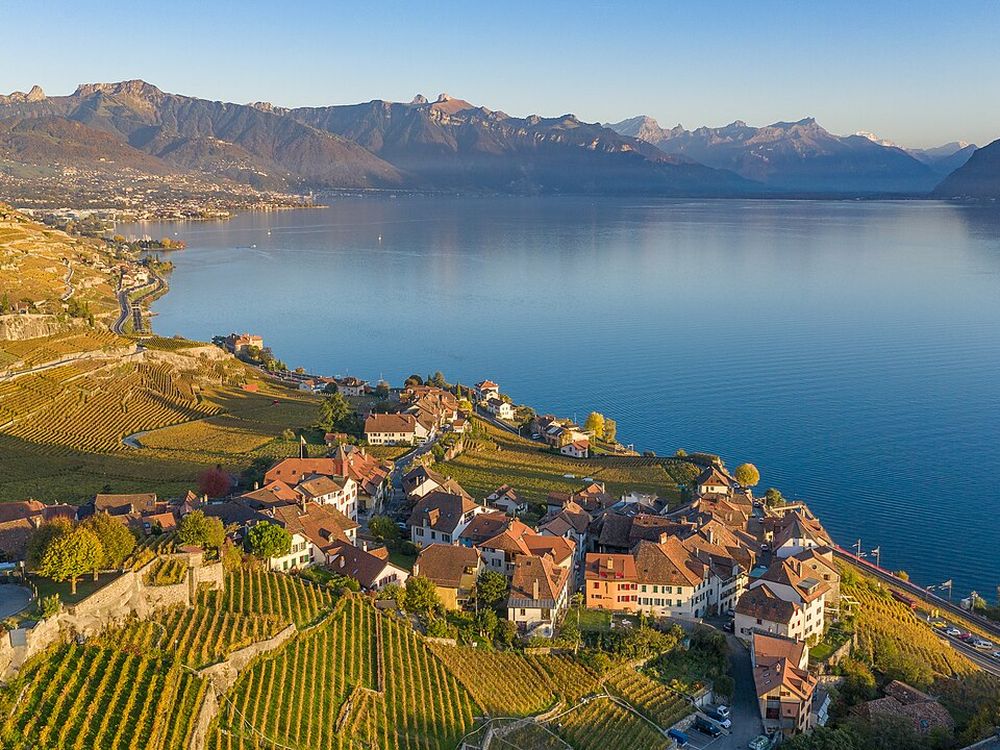 Els vinyars de Lavaux, Llac Léman, entre Lausana i Montreux