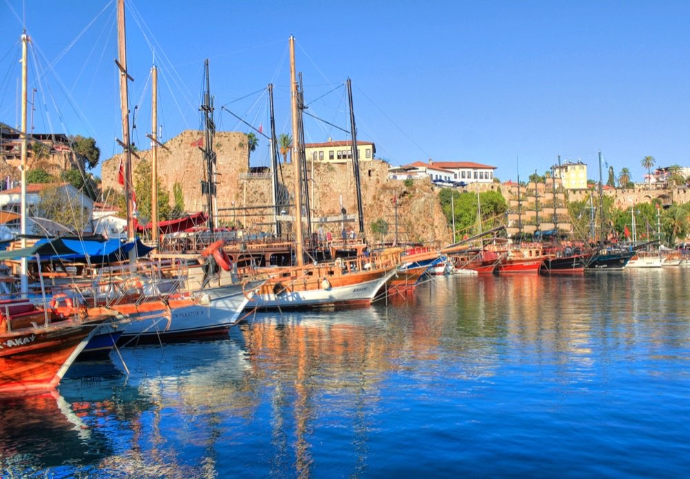 The old harbour, Below the cliffs of Kaleici