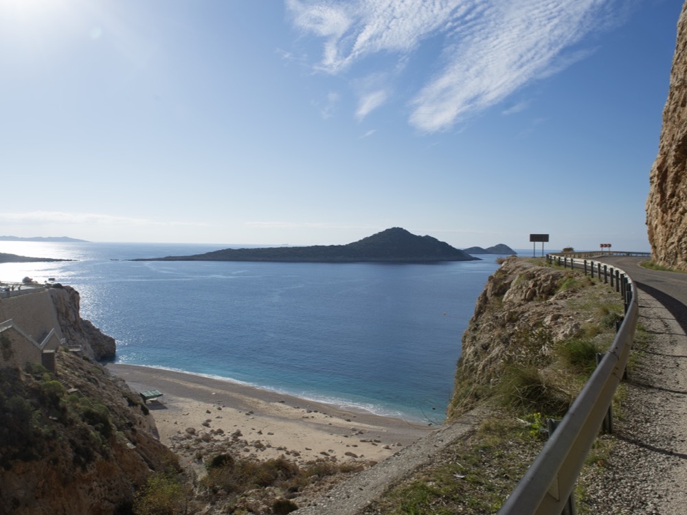 The coast road above Kaputaş beach between Kaş and Kalkan