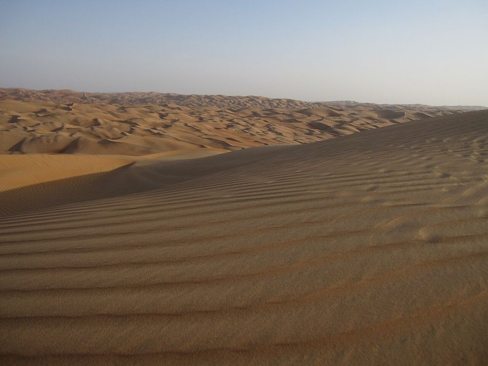 The desert outside Dubai, Dunes inland from the city