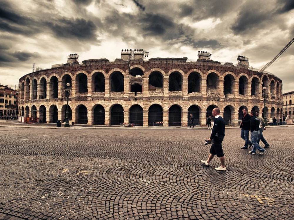 The Roman Arena on Piazza Bra in Verona