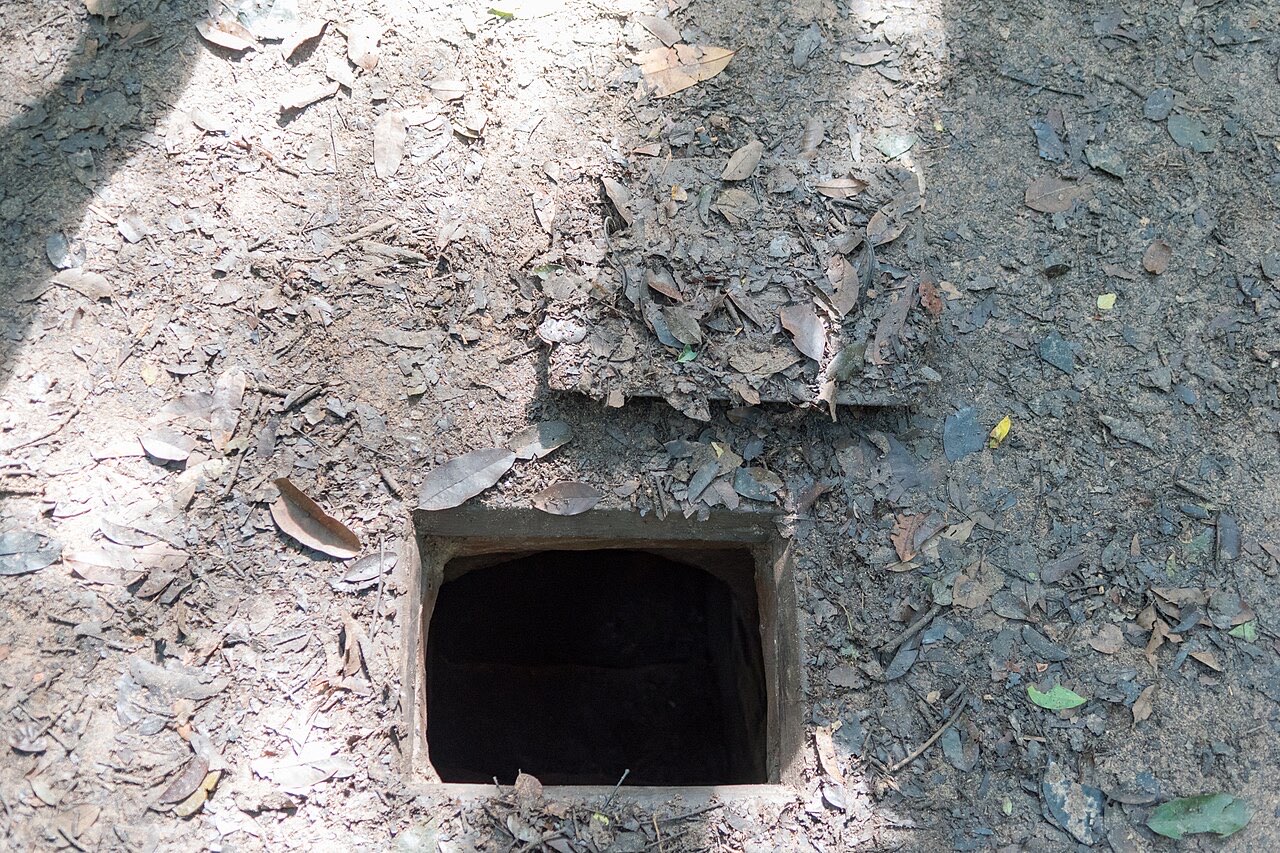 The Cu Chi tunnels, Cu Chi, about 1.5 hours away